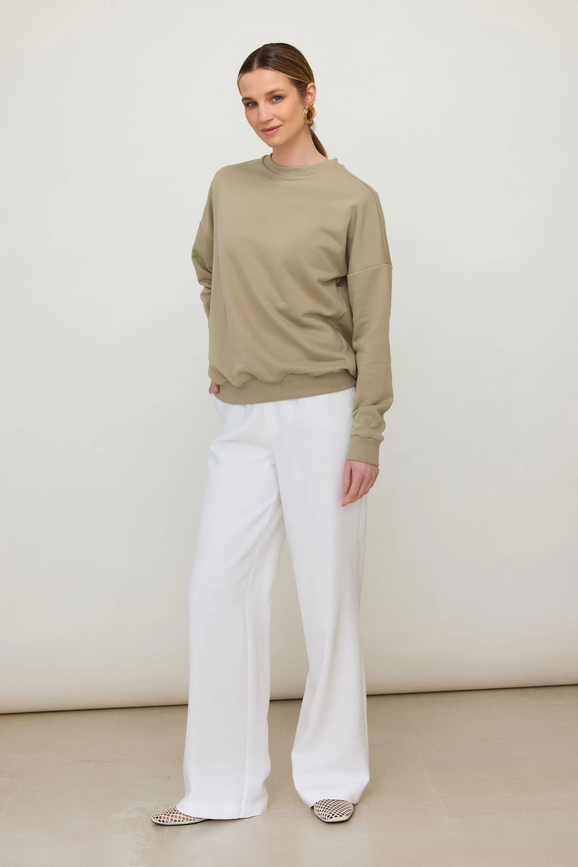 Bluza basic krem pistacjowy - Image 2